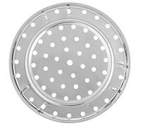 Hyuduo Bandeja de Rejilla de Bandeja de Soporte de Acero Inoxidable para Vaporizador con Soporte en V Desmontable Elevado para una Cocción con Calentamiento Uniforme y Rápido (Pequeño diámetro 20cm)