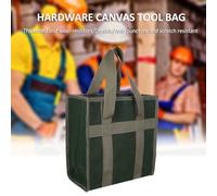 Hyuduo Bolsa de Almacenamiento de Herramientas, Material de Lona, Refuerzo Inferior de Gran Capacidad, Bolsa de Herramientas Portátil, Ideal para Electricistas y Entusiastas del Bricolaje (084-6)