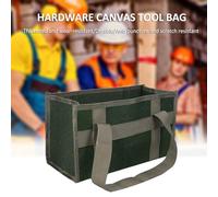Hyuduo Bolsa de Almacenamiento de Herramientas, Material de Lona, Refuerzo Inferior de Gran Capacidad, Bolsa de Herramientas Portátil, Ideal para Electricistas y Entusiastas del Bricolaje (084-3)