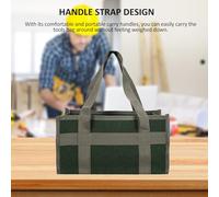 Hyuduo Bolsa de Almacenamiento de Herramientas, Material de Lona, Refuerzo Inferior de Gran Capacidad, Bolsa de Herramientas Portátil, Ideal para Electricistas y Entusiastas del Bricolaje (084-1)