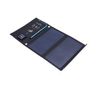 Hyuduo Bolsa de Cargadores Solares, Banco de EnergíA Solar Portátil de Goma de Tela ABS con Panel de 15 W, USB Dual 5 V 2,5 A, Diseño Plegable para Acampar Al Aire Libre, Senderismo, Viajes, Teléfono,