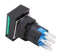 Hyuduo Botón Pulsador Iluminado Reiniciar Interruptor AC DC24V 5A 25PCS