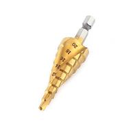 Hyuduo Broca Escalonada HSS Cortador de Orificios de Flauta en Espiral Broca Cónica de Vástago Hexagonal de 4 Mm a 20 Mm para Corte de Perforación de Chapa Metálica para Electricistas Instaladores