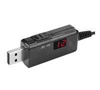 Hyuduo Cable Convertidor de Voltaje de Impulso USB, Aumento de CC de 9V y 12V con Pantalla LED para Fuente de Alimentación del Enrutador, Pequeño Ventilador, Lámpara de Escritorio, Panel Solar