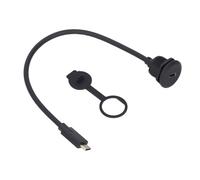 Hyuduo Cable Tipo C 3.1 Macho a Hembra, Cable Adaptador Fijo de Rosca de Montaje en Panel con Carga Rápida PD 60 W y Transferencia de Datos de 10 Gbps, para Automóviles, Camiones, Vehículos