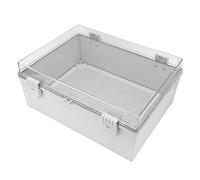 Hyuduo Caja de Gabinete Eléctrica Impermeable IP66 IP65 Caja de Unión de Plástico ABS con Soportes de Pared de Placa de Montaje para Proyectos Al Aire Libre 15.7x11.8x6.7in