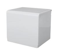Hyuduo Caja de Soporte de Papel Higiénico de Pared, Dispensador de Pañuelos de Aluminio Espacial, Caja de Rollo de Metal Impermeable, para Uso en Baños y Hoteles (White)