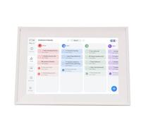 Hyuduo Calendario Digital Inteligente, Pantalla Táctil LCD de 10,1 Pulgadas, Planificador Familiar Interactivo con Sincronización WiFi, Ideal para Organización del Hogar y Gestión de Horarios
