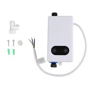 Hyuduo Calentador de Agua Eléctrico de 3400 W, Mini Máquina de Calentamiento de Agua sin Tanque, con Función de Memoria de Frecuencia, Conversión de Temperatura Constante para Cocina Baño