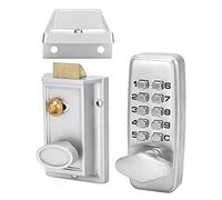 Hyuduo Cerradura de Código Mecánico Entrada sin Llave Cerradura de Contraseña Digital para Puertas de Patio de Madera Aleación de Zinc No Requiere Batería Fácil Instalación Uso en Interiores y