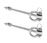 Hyuduo Colgador de Columpio con Rodamientos Resistentes, Gancho de Columpio de Acero Inoxidable, Paquete de 2, 1500 LB con Rotación de 180 Grados, Herrajes para de Porche para Hamaca, Silla, Yoga,
