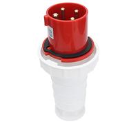 Hyuduo Conector de cable 380-415V 63A, enchufe de alimentación impermeable IP67 de 4 pines para proyectos de cableado 3P+E, enchufe industrial