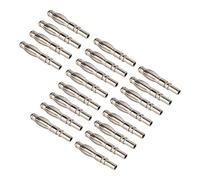 Hyuduo Conector de Clavija de Plátano Conector de Banana Macho Niquelado de Cobre 4 Mm 20 Piezas para Cables de Prueba de Instrumentos Electrónicos Cableado de Audio Reparación de Bricolaje