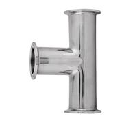 Hyuduo Conector Sanitario en T con Abrazadera de Acero Inoxidable 304 de 1,5 Pulgadas, Diámetro de Tubo de 38 Mm con Acabado de Espejo para la Industria Farmacéutica, Alimentaria y de
