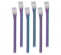 Hyuduo Conexiones de Tira de Mazorca Conexión Flexible de 4 Pines Conector de Tira de Luz LED de PC para Fiesta [10pcs]