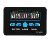 Hyuduo Controlador de Temperatura del Módulo de Termostato Digital -19-99 ℃ con 3 Visualización de Ventana y Sonda para Equipos de Incubación de Sistemas de Aire Acondicionado (220V)