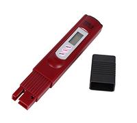 Hyuduo Detector de Calidad de Agua LCD Digital Analizador de Minerales de Agua Pluma de Prueba Filtro de Pureza Portátil Medidor de TDS Tester 0-9990 PPM Temp(Rojo)
