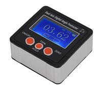 Hyuduo Dual Axis Digital Angle Gauge, Magnetic Base | Cuerpo de aleación de aluminio, pantalla LCD retroiluminada, interruptor de modo de una tecla, herramienta de construcción