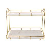 Hyuduo Estante de Las Encimeras de Trabajo 2 Niveles para el Dormitorio la Cocina del Baño, Estante Cojinete Metal Gran Capacidad