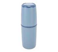 Hyuduo Estuche de Viaje para Cepillos de Dientes, Diseño de Plástico Liviano con Soporte Compacto para Pasta de Dientes para Viajes de Negocios y Escuela (Blue)