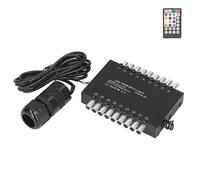 Hyuduo Fibra de Vidrio LED -Efecto Dinámico de Meteorito Techo Estrella para Cultura Residencial Aluminio White Light 18 Holes Kit para KTV, Bar, Club [Control Remoto]