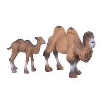 Hyuduo Figura de Camello de Plástico, Modelo de Animal, Juego de 2 Figuras de Animales en Miniatura de Alta Simulación, Superficie Lisa, Figuras Grandes y Pequeñas para Niños, Decoración de Fiestas,