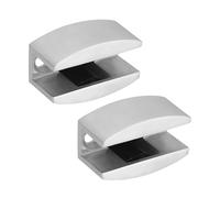 Hyuduo Guía Inferior para Puerta Corrediza de Granero, Topes Oscilantes para Puerta de Ducha de Acero Inoxidable, Ideal para Vidrio sin Marco de 8-14mm de Espesor, 2 uds.