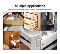 Hyuduo Guía para Cajones, 2 Unidades, Mini Guías Cortas para Cajones, Riel de Extensión Completa con Construcción de Acero, Fácil Instalación para Muebles de Gabinete, Proyectos de Bricolaje (6