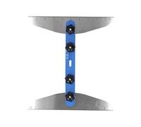 Hyuduo Herramienta de Plantilla de Calibre de Peldaños de Escalera, Regla Ajustable de Aleación de Aluminio, de 11 a 60 Pulgadas para Escalones y Estantes (BLUE)