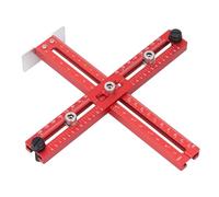 Hyuduo Herramienta de Plantilla de Plantilla de Hardware de Gabinete Ajustable, de Aleación de Aluminio para Posición de Perforación de Carpintería de Cajón con Marcado Claro y Control Preciso de