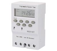 Hyuduo Interruptor de Control de Tiempo por Microcomputadora, Interruptor Temporizador Programable, relé de 25 A, Ideal para Sistemas de Riego y Aparatos Eléctricos