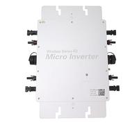 Hyuduo Inversor Solar, Inversor de Conexión a Red de Aleación de Aluminio 1400W 100 a 240V IP65 Monitoreo WiFi 4 Entradas MPPT CC a CA para Sistemas de Energía Solar Al Aire Libre en la Azotea