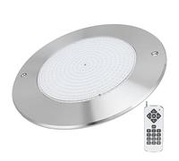 Hyuduo IP68 LED Luz de Piscina Subacuática, 25W Colorida con Mando | Lámpara de pared RGB sumergible, bajo voltaje de 12 V, 7 modos estáticos y 5 dinámicos, carcasa de acero inoxidable 304
