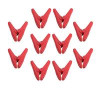 Hyuduo J.60058 Abrazaderas de Prueba Eléctricas, Abrazadera de Cargador de BateríA Aislada con Acero de Alta Calidad Chapado en Cobre para Electrónica de Automóvil, Barco, 1000 V, 30 A (rojo)