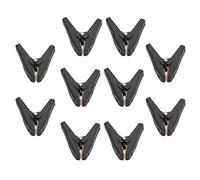 Hyuduo J.60058 Abrazaderas de Prueba Eléctricas, Abrazadera de Cargador de BateríA Aislada con Acero de Alta Calidad Chapado en Cobre para Electrónica de Automóvil, Barco, 1000 V, 30 A (BLACK)