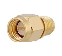 Hyuduo Juego de Adaptadores SMA Macho a RP SMA Hembra, Latón Chapado en Oro, 50ohm, 0 a 221°F, Ideal para Estaciones Base de Antena GPS, 5 uds.