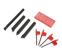 Hyuduo Juego de Barras de Mandrinar Portaherramientas de Acero de Aleación Barra de Mandrinar con 10 Piezas DCMT070204 Insertos de Carburo Vástago Recto de 12 Mm para Usuarios de Herramientas de