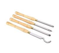 Hyuduo Juego de Cinceles para Torno de Madera, Herramienta de Torneado de Torno Manual de 4 Piezas, Juego de Cinceles para Madera y Aleación Dura, Corte Estable y Preciso para Usuarios de Carpintería,