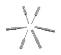 Hyuduo Juego de Destornilladores de Vástago Hexagonal de 50 Mm, Puntas Ranuradas de Aleación S2 de 6 Piezas, Puntas Magnéticas de Cabeza Plana para Taladros Eléctricos y Entusiastas del Bricolaje,