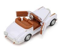 Hyuduo Juguete Roadster Clásico de Aleación, Vehículo en Miniatura con Funciones de Luz y Sonido, Modelo de Coche con Pilas de 5 Pulgadas para Juego Imaginativo de Niños (White)