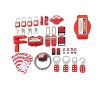 Hyuduo Kit de Bloqueo y Etiquetado con 12 Candados de Seguridad, Carcasa de ABS y Candados de Cable de Acero para Mantenimiento de Seguridad de Equipos Eléctricos Mecánicos