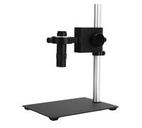 Hyuduo Kit de Microscopio Industrial Soporte de Lente Electrónico con Interfaz C 130X Monocular HD Imágenes 0.1X a 2X Potencia óptica para Inspección Reparación Trabajo de Laboratorio