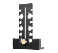 Hyuduo Kit de Plantilla para Hacer Tacos Ajustable, Placa Cortadora de Tacos de Madera de Aleación de Aluminio con 12 Orificios para Taladro Eléctrico, Herramienta de Torneado de Varilla Redonda de