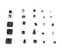 Hyuduo Kit Surtido de Interruptores Táctiles de Botón Pulsador Momentáneos de 25 Valores, 12 V, 50 MA, con Diseño Mecánico de Alta Precisión para Juguetes Electrónicos y (250)