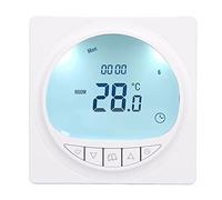 Hyuduo LCD Display Smart Home Termostat, Controlador de Temperatura de Calefacción de Agua con Memoria de Programación Manual, ABS 220V 3A 25A para Sala de Estar Dormitorio Salón de