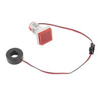 Hyuduo Led Probador de Voltaje Digital detector de Corriente Cuadrado 22 Mm Panel de Pantalla Doble Voltímetro Amperímetro Ac 0-100A 60-500V Indicador del Medidor (Rojo)