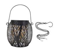 Hyuduo Linterna Solar para Exteriores, LED de Metal IP65 a Prueba de Agua, Luz Solar Colgante Decorativa para Jardín con Intrincados Patrones de Malla, para Patio, Camino, Pasarela,