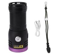 Hyuduo Linterna Ultravioleta de Luz Negra de 80 W, Linterna de 365 NM, Perlas de Lámpara UV de 4 Núcleos, Linterna de Luz Negra Portátil Recargable Tipo C, para Detección