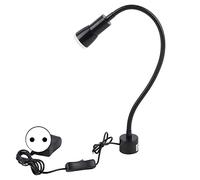 Hyuduo Luz LED para Máquina de Coser - Lámpara de Trabajo de Escritorio Flexible con Base Magnética de 5 W, Ideal para Trabajos de Costura Detallada (Enchufe UE)