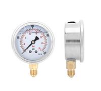 Hyuduo Manómetro 0-28bar 1/4BSP Y60 Radial con Cubierta de Esfera Transparente, Construcción de Latón de Acero Inoxidable para Maquinaria, Industria Química, Minería